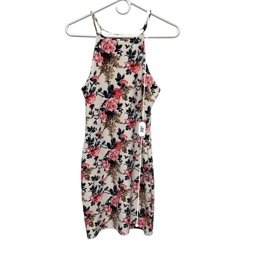 Fashion Magazine Girls Size L‎ Dress White Floral Spaghetti Strap spring AQM-B